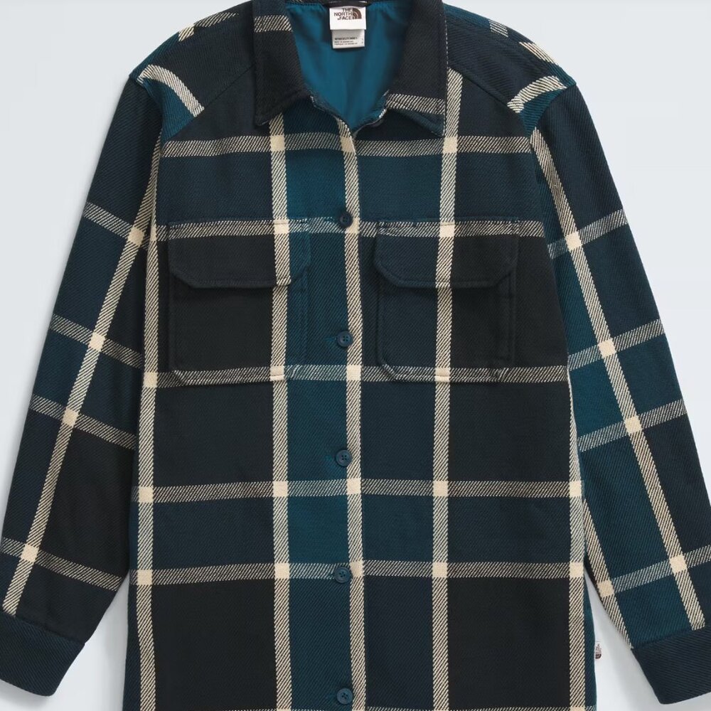 NWT New The North Face Women's Valley Twill Utility Coat Plaid Large L Light - Picture 3 of 6